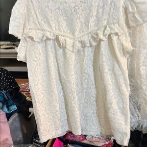 LOFT Ivory Lace Blouse